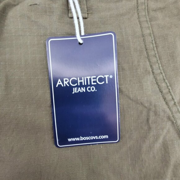 NEW Architect Shorts Mens 38 Brown Cargo Pockets Long 100% Cotton Ripstop NWT - Picture 4 of 13